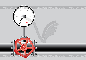 Устройство давления газа. - графика в векторном формате