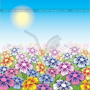 Decorative flower background.  - royalty-free vector clipart