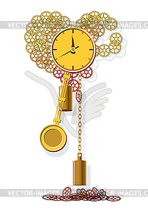 Clock conduct counting out of life - vector image