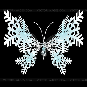 Snow butterfly.  - vector clip art