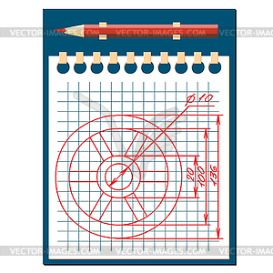 Notebook.  - vector clipart