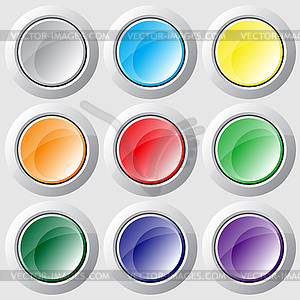 Varicolored buttons.  - vector clipart