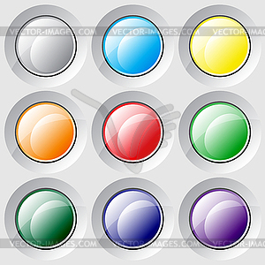 Varicolored buttons.  - vector clip art