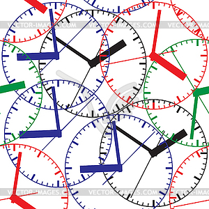 Wall clock. . Seamless - vector image