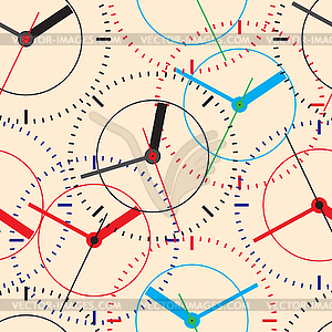 Wall clock. . Seamless - vector clip art