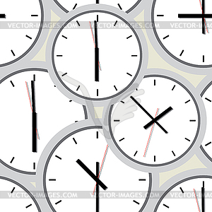 Wall clock. . Seamless - royalty-free vector clipart