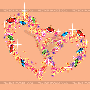 Two hearts, associated with love - vector clipart