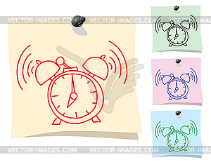 Sticker. Clock - vector image