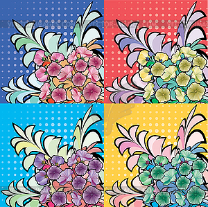 Tree with butterflies and dragonflies - vector clipart