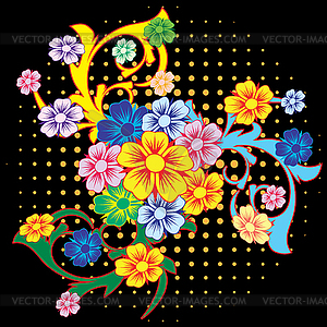 Tree with butterflies and dragonflies - vector clipart