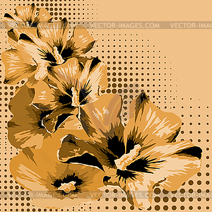 Decorative flower background.  - vector image
