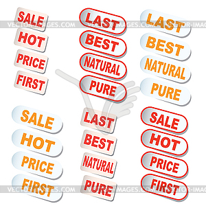 Set Labels and design element - vector image