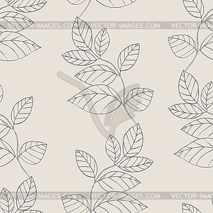 Seamless. leaves and branches - vector image