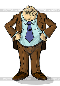 Evil man is ready to hit anyone - vector clipart