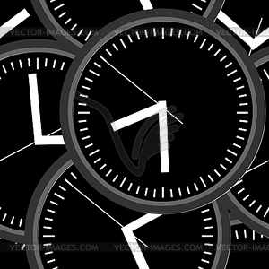 Wall clock. . Seamless - stock vector clipart