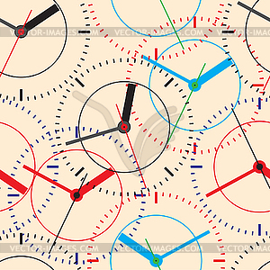 Wall clock. . Seamless - vector image
