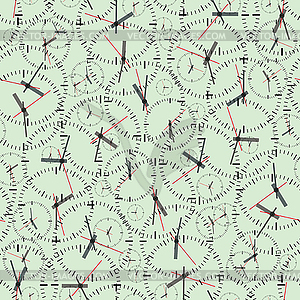 Wall clock. Seamless - vector image