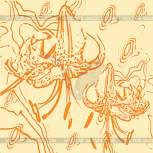Design floral element. Seamless - vector clipart