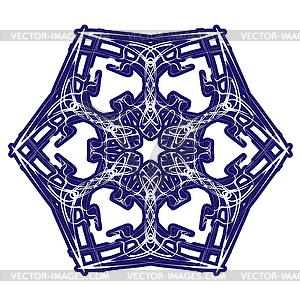 Decorative abstract snowflake - vector clipart