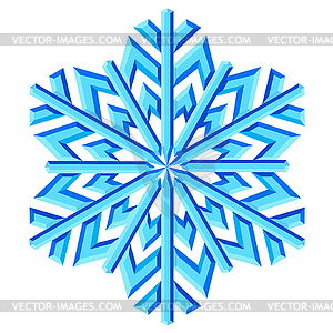 Декоративные абстрактные снежинка - изображение в векторном формате