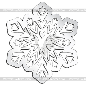 Decorative abstract snowflake - stock vector clipart