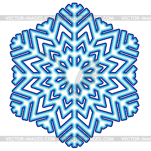 Decorative abstract snowflake - vector image