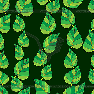 Seamless. leaves and branches - vector image