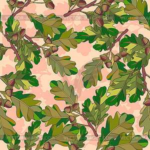 Seamless. leaves and branches - vector clip art