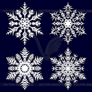 Decorative abstract snowflake - vector clipart / vector image