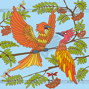 Birds sing songs. Seamless texture - vector clipart