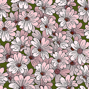 Decoration element. Floral style. Seamless - vector image