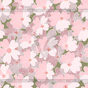 Decoration element. Floral style. Seamless - vector clipart