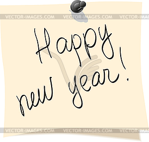Piece of paper greeting - vector image