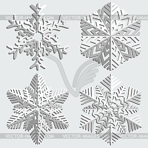 Christmas background. Snowflakes - royalty-free vector clipart