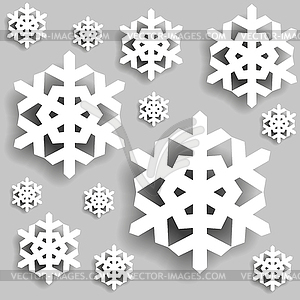 Christmas background. Snowflakes - vector image