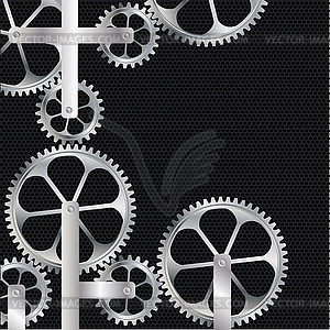 Technical background. Abstract gear - vector clipart