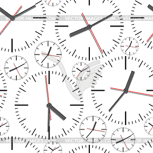 Wall clock. Seamless - vector image