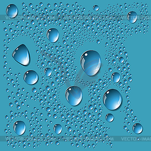 Abstract background with bubbles in layer of water - vector clip art