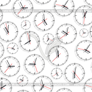 Wall clock. Seamless - vector clipart