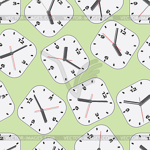 Wall clock. Seamless - color vector clipart