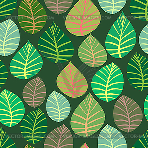 Seamless. leaves and branches - royalty-free vector image