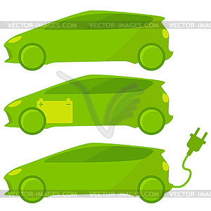 Simple eco car - vector image