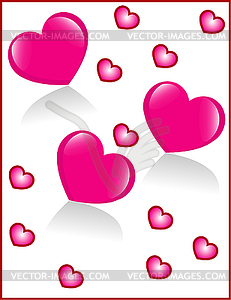 Background of hearts - vector clipart