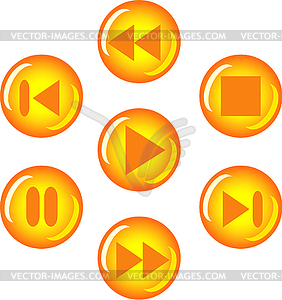 Button - color vector clipart