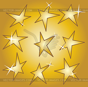 Background of stars - vector clipart