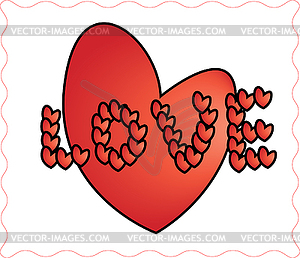 Heart for love - royalty-free vector image