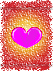 Pink heart - vector clipart