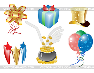 Celebration icon set - vector clipart