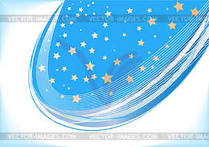 Blue background with star - vector image