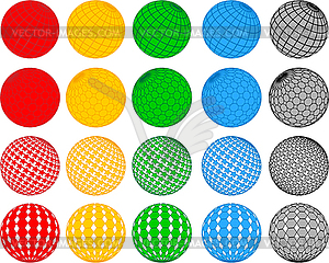 Disco ball collection - vector clipart / vector image